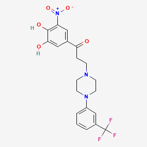 molecular formula C20H20F3N3O5 B3063658 BIA-3-335 free base CAS No. 747401-28-1