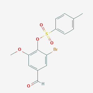 molecular formula C15H13BrO5S B306372 2-Bromo-4-formyl-6-methoxyphenyl 4-methylbenzenesulfonate 