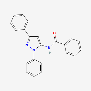 molecular formula C22H17N3O B3063732 N-(1,3-diphenyl-1H-pyrazol-5-yl)benzamide CAS No. 77746-90-8