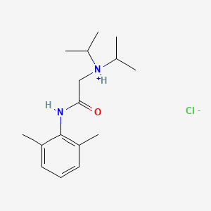 molecular formula C16H27ClN2O B3063739 2-(Diisopropylamino)-2',6'-acetoxylidide, hydrochloride CAS No. 77966-84-8