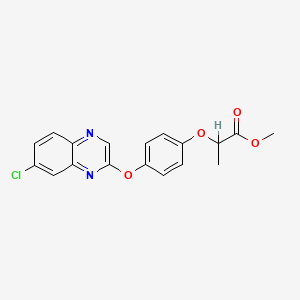 Propanoic acid, 2-(4-((7-chloro-2-quinoxalinyl)oxy)phenoxy)-, methyl ester