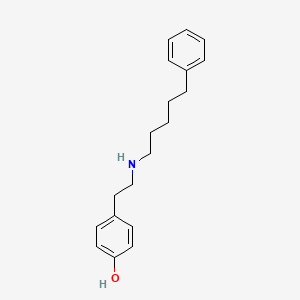 molecular formula C19H25NO B3063763 4-[2-(5-Phenyl-pentylamino)-ethyl]-phenol CAS No. 790642-63-6