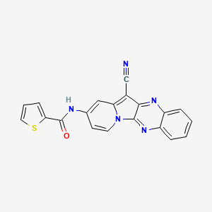 molecular formula C20H11N5OS B3063791 N-(12-cyanoindolizino[2,3-b]quinoxalin-2-yl)thiophene-2-carboxamide CAS No. 799819-78-6