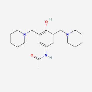 molecular formula C20H31N3O2 B3063831 N-{4-Hydroxy-3,5-bis[(piperidin-1-yl)methyl]phenyl}acetamide CAS No. 81080-10-6