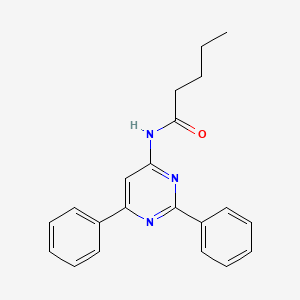 molecular formula C21H21N3O B3063860 Pentanamide, N-(2,6-diphenyl-4-pyrimidinyl)- CAS No. 820961-43-1