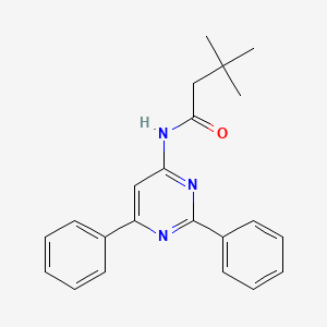 molecular formula C22H23N3O B3063891 N-(2,6-diphenylpyrimidin-4-yl)-3,3-dimethylbutyramide CAS No. 820961-49-7
