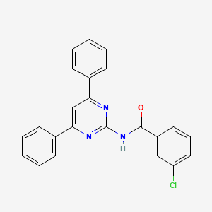 molecular formula C23H16ClN3O B3063907 3-chloro-N-(4,6-diphenylpyrimidin-2-yl)benzamide CAS No. 820961-63-5