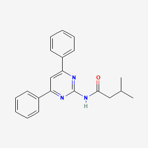 molecular formula C21H21N3O B3063917 N-(4,6-diphenylpyrimidin-2-yl)-3-methylbutanamide CAS No. 820961-70-4