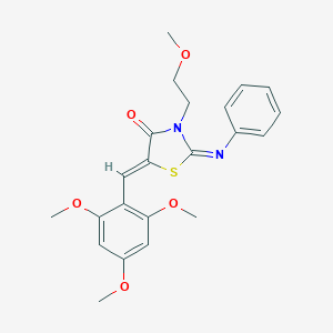 (2Z,5Z)-3-(2-methoxyethyl)-2-(phenylimino)-5-(2,4,6-trimethoxybenzylidene)-1,3-thiazolidin-4-one
