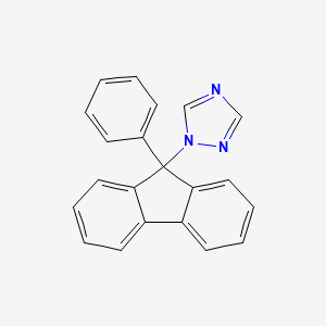 molecular formula C21H15N3 B3063957 1H-1,2,4-Triazole, 1-(9-phenyl-9H-fluoren-9-yl)- CAS No. 828265-51-6