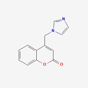 2H-1-Benzopyran-2-one, 4-(1H-imidazol-1-ylmethyl)-