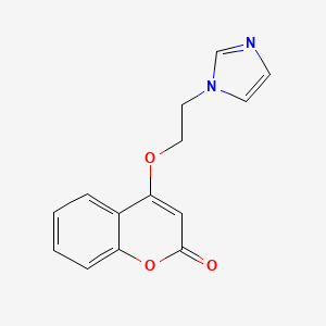 molecular formula C14H12N2O3 B3063964 2H-1-Benzopyran-2-one, 4-[2-(1H-imidazol-1-yl)ethoxy]- CAS No. 828265-57-2