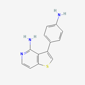 molecular formula C13H11N3S B3063973 3-(4-Aminophenyl)thieno[3,2-c]pyridin-4-amine CAS No. 832694-16-3