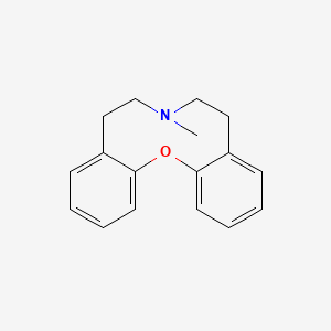 molecular formula C17H19NO B3063981 6,7,8,9-tetrahydro-7-methyl-5H-dibenz[b,i][1,6]oxazecinium hydrogen maleate CAS No. 83507-02-2