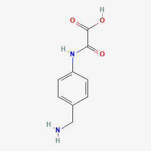 molecular formula C9H10N2O3 B3063999 Acetic acid, 2-[[4-(aminomethyl)phenyl]amino]-2-oxo- CAS No. 840454-25-3