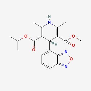 molecular formula C19H21N3O5 B3064003 3,5-Pyridinedicarboxylic acid, 4-(2,1,3-benzoxadiazol-4-yl)-1,4-dihydro-2,6-dimethyl-, methyl 1-methylethyl ester, (4S)- CAS No. 84260-64-0