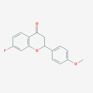 molecular formula C16H13FO3 B3064009 7-Fluoro-2-(4-methoxyphenyl)chroman-4-one CAS No. 844-66-6