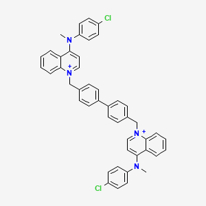 molecular formula C46H38Cl2N4+2 B3064037 Unii-PM765bvw4Z CAS No. 850993-73-6