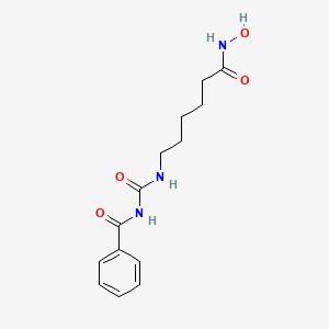 molecular formula C14H19N3O4 B3064039 Benzamide, N-(((6-(hydroxyamino)-6-oxohexyl)amino)carbonyl)- CAS No. 851365-34-9