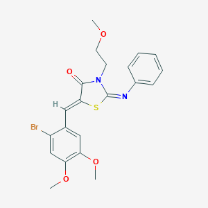 5-(2-Bromo-4,5-dimethoxybenzylidene)-3-(2-methoxyethyl)-2-(phenylimino)-1,3-thiazolidin-4-one