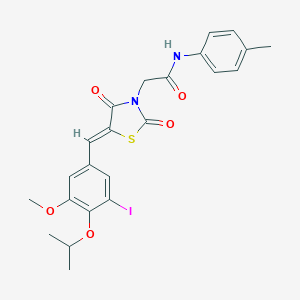 2-[5-(3-iodo-4-isopropoxy-5-methoxybenzylidene)-2,4-dioxo-1,3-thiazolidin-3-yl]-N-(4-methylphenyl)acetamide