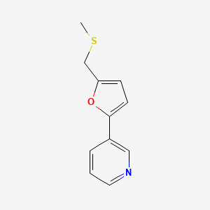 molecular formula C11H11NOS B3064066 3-(5-((Methylthio)methyl)furan-2-yl)pyridine CAS No. 859239-20-6