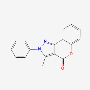 molecular formula C17H12N2O2 B3064072 3-methyl-2-phenylchromeno[4,3-c]pyrazol-4(2H)-one CAS No. 86100-07-4