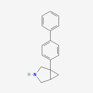 molecular formula C17H17N B3064080 1-Biphenyl-4-yl-3-aza-bicyclo[3.1.0]hexane CAS No. 86225-52-7