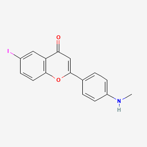 molecular formula C16H12INO2 B3064117 6-Iodo-4'-methylaminoflavone CAS No. 871101-30-3