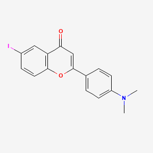 molecular formula C17H14INO2 B3064125 2-(4-Dimethylaminophenyl)-6-iodo-4-chromenone CAS No. 871101-31-4