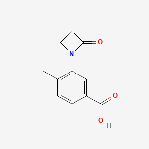 molecular formula C11H11NO3 B3064154 4-Methyl-3-(2-oxoazetidin-1-yl)benzoic acid CAS No. 88072-24-6