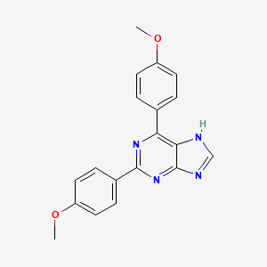 molecular formula C19H16N4O2 B3064211 2,6-bis(4-methoxyphenyl)-9H-purine CAS No. 889673-61-4