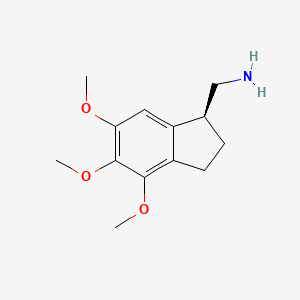 molecular formula C13H19NO3 B3064220 (S)-(-)-(4,5,6-trimethoxyindan-1-yl)methanamine CAS No. 890309-58-7