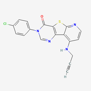 molecular formula C18H11ClN4OS B3064235 3-(4-Chlorophenyl)-9-(2-propyn-1-ylamino)pyrido(3',2':4,5)thieno(3,2-d)pyrimidin-4(3H)-one CAS No. 902747-93-7