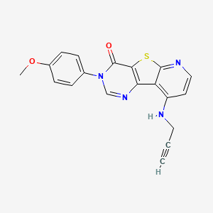 molecular formula C19H14N4O2S B3064239 5-(4-Methoxyphenyl)-13-((prop-2-yn-1-yl)amino)-8-thia-3,5,10-triazatricyclo(7.4.0.0^(2,7))trideca-1(13),2(7),3,9,11-pentaen-6-one CAS No. 902747-98-2