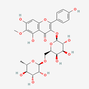 molecular formula C28H32O16 B3064254 6-methoxykaempferol 3-O-beta-D-robinobioside CAS No. 90706-64-2