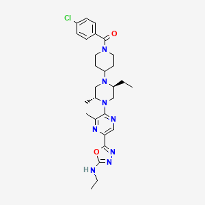 molecular formula C28H37ClN8O2 B3064259 Unii-UT1kif40Z8 CAS No. 907206-98-8