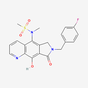 molecular formula C20H18FN3O4S B3064269 N-[7-(4-Fluorobenzyl)-9-Hydroxy-8-Oxo-7,8-Dihydro-6h-Pyrrolo[3,4-G]quinolin-5-Yl]-N-Methylmethanesulfonamide CAS No. 915407-80-6
