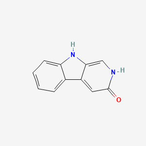 molecular formula C11H8N2O B3064279 3H-Pyrido[3,4-b]indol-3-one, 2,9-dihydro- CAS No. 91985-78-3