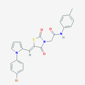 2-(5-{[1-(4-bromophenyl)-1H-pyrrol-2-yl]methylene}-2,4-dioxo-1,3-thiazolidin-3-yl)-N-(4-methylphenyl)acetamide