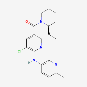 molecular formula C19H23ClN4O B3064307 (5-Chloro-6-((6-methylpyridin-3-yl)amino)pyridin-3-yl)-((2R)-2-ethylpiperidin-1-yl)methanone CAS No. 942510-68-1