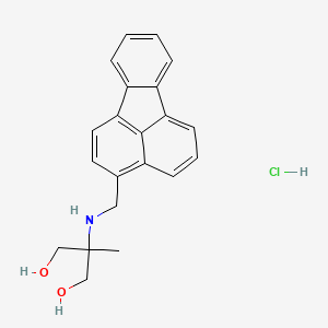 molecular formula C21H22ClNO2 B3064336 1,3-Propanediol, 2-((3-fluoranthenylmethyl)amino)-2-methyl-, hydrochloride CAS No. 96404-51-2