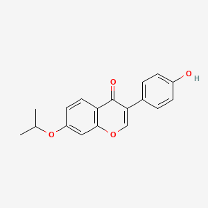 molecular formula C18H16O4 B3064342 4H-1-Benzopyran-4-one, 3-(4-hydroxyphenyl)-7-(1-methylethoxy)- CAS No. 97846-18-9