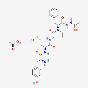 molecular formula C31H44N6O9S B3064358 Tyrosyl-methionyl(O)-glycyl-ethylphenylalanine-2-acetylhydrazide CAS No. 98849-86-6