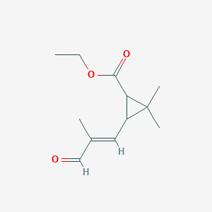 molecular formula C12H18O3 B3064376 2,2-Dimethyl-3-[(1E)-2-methyl-3-oxo-1-propen-1-yl]-cyclopropanecarboxylic acid ethyl ester CAS No. 100520-73-8