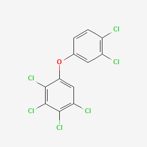 molecular formula C12H4Cl6O B3064471 Benzene, 1,2,3,4-tetrachloro-5-(3,4-dichlorophenoxy)- CAS No. 109828-22-0