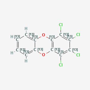 molecular formula C12H4Cl4O2 B3064518 Dibenzo(b,e)(1,4)dioxin-13C12, 1,2,3,4-tetrachloro- CAS No. 114423-99-3