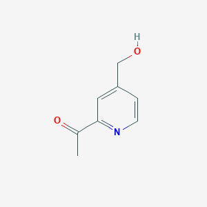 molecular formula C8H9NO2 B3064520 4-Hydroxymethyl-2-acetyl-pyridine CAS No. 1163254-08-7