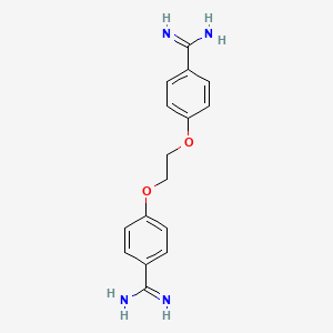molecular formula C16H18N4O2 B3064536 4,4'-(1,2-Ethanediylbis(oxy))bis-benzenecarboximidamide CAS No. 121324-47-8