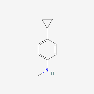 molecular formula C10H13N B3064543 4-cyclopropyl-N-methylaniline CAS No. 1260656-74-3